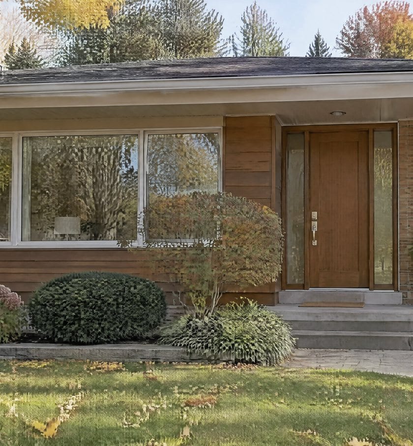 A home's front door, ready for new keys